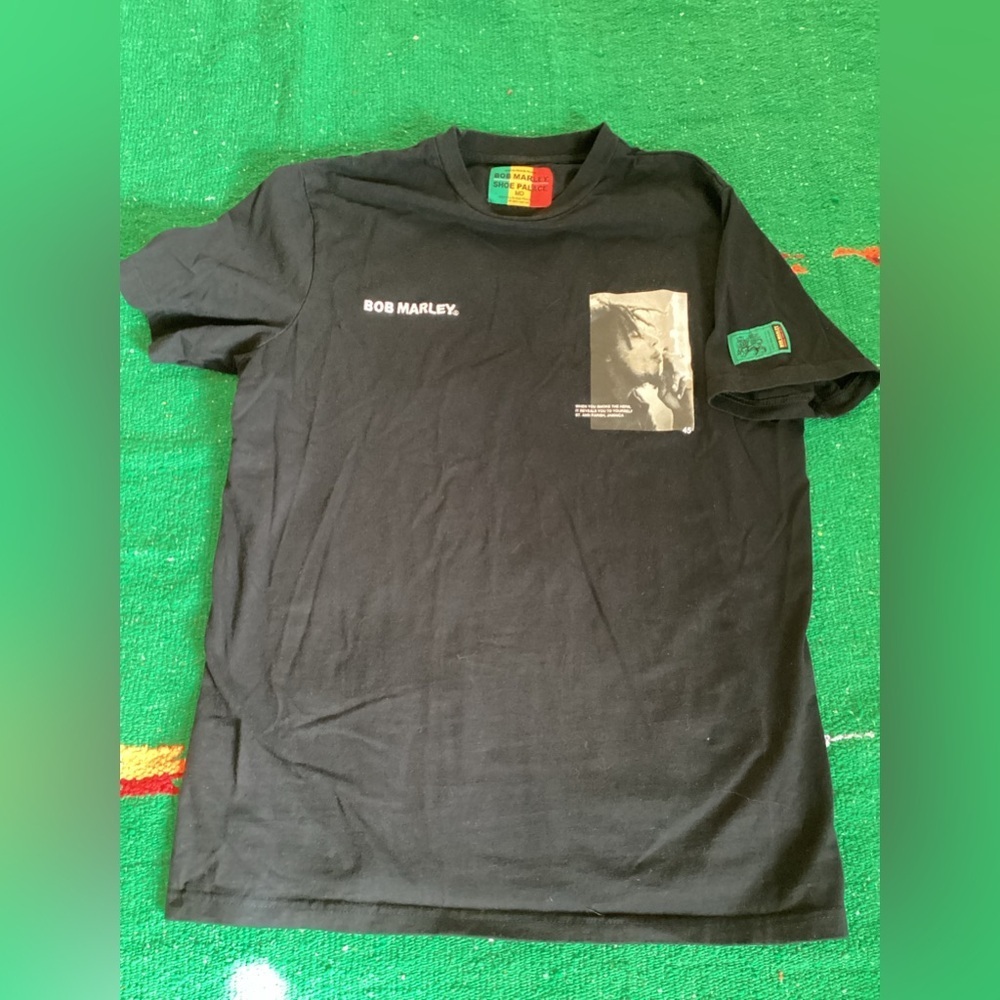Bob Marley x Shoe Palace SP Reggae Music Black Lrg Double-sided Graphic T-Shirt